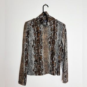 Zara turtleneck snakeskin sweater